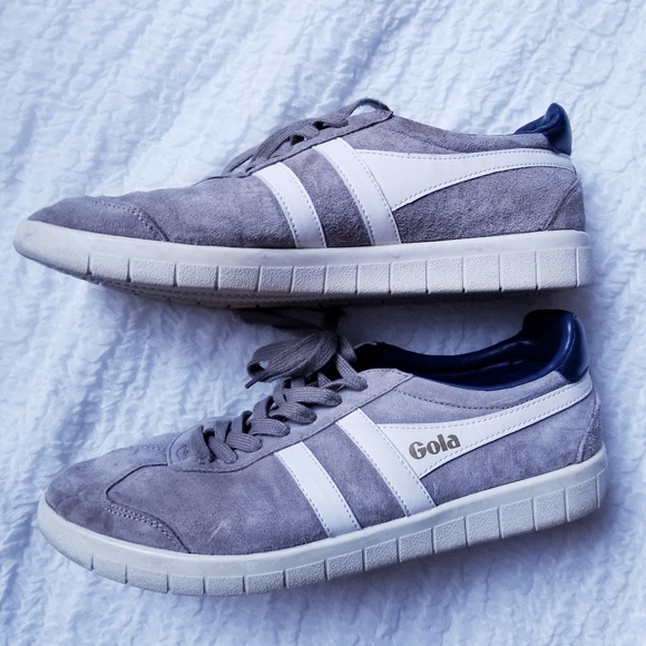 Gola Classics Men's Hurricane Suede Sneakers Navy/Off White/Brown Rhino - Picture 7 of 7